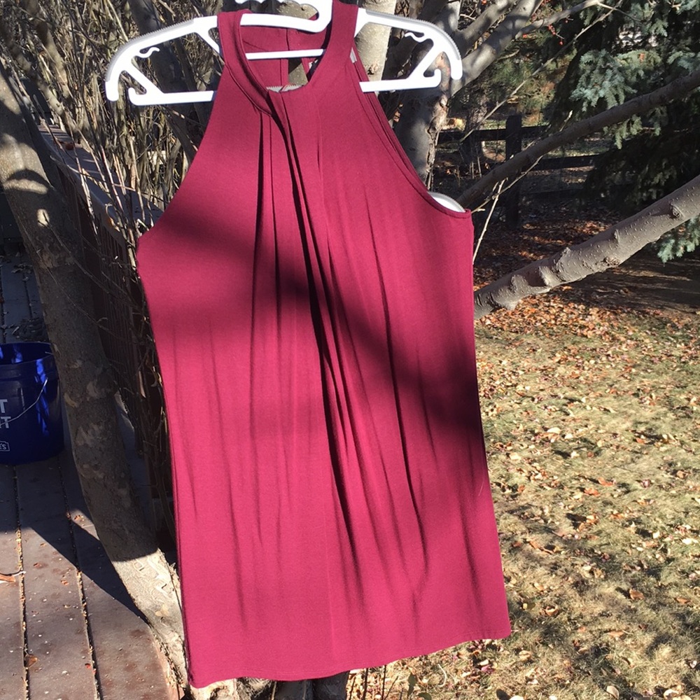 Michael Stars halter maroon cocktail dress, size small